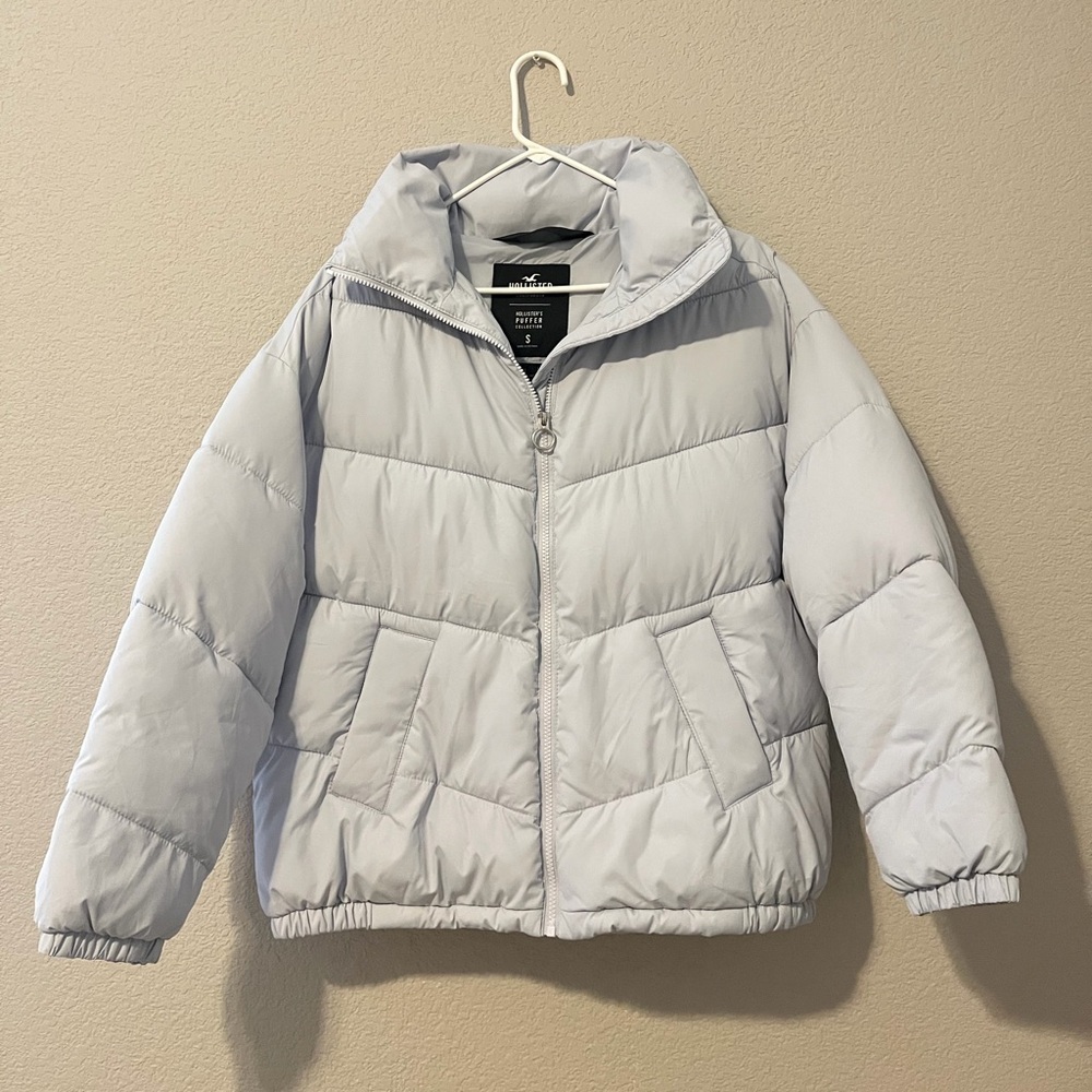 Hollister Light Blue Puffer Jacket